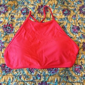 aerie halter bikini top red size medium womens